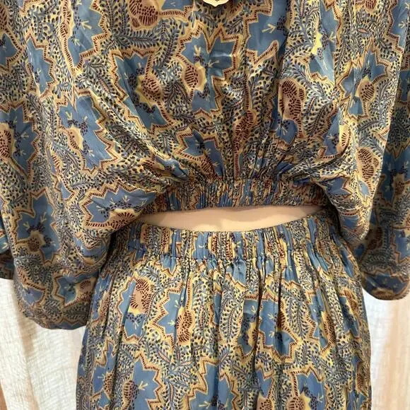NEW Omika Margot Mini Dress sz S Boho V Neck Open Back mini dress
